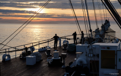 September: Abendstimmung auf der Sea Cloud  II