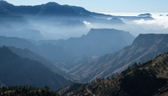 Februar: Blick vom Mirador Degollada de Becerra, Gran Canaria 